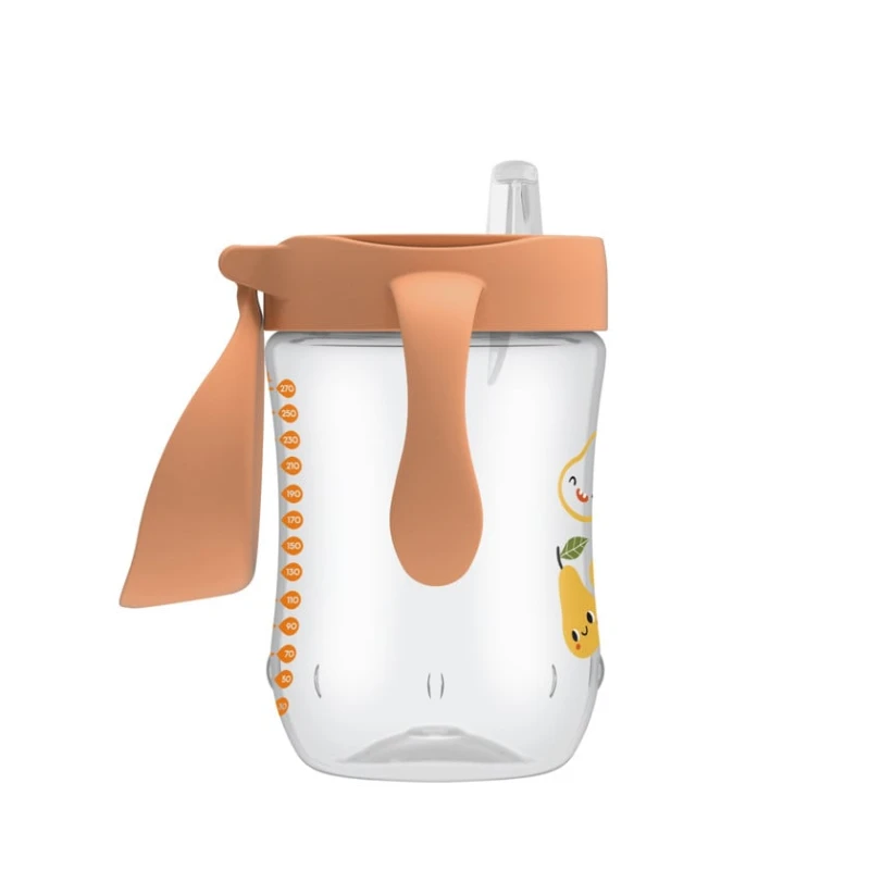 Поильник с мягким носиком Dr.Brown's Soft Spout, оранжевый, 270 мл, 9+ мес