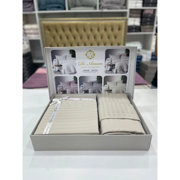 Комплект постельного белья MiraNova FS-607, простыня 250х250 см, пододеяльник 200х220 см, наволочки 50х70 см, двуспальный, хлопок, бежевый Комплект постельного белья MiraNova FS-607, простыня 250х250 см, пододеяльник 200х220 см, наволочки 50х70 см, двуспальный, хлопок, бежевый