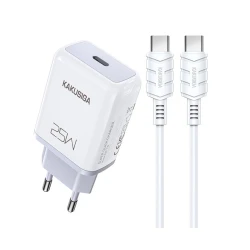 Сетевое зарядное устройство Kakusiga KSC-814 Type-C - Lightning 25 W, Белый