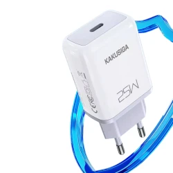 Сетевое зарядное устройство Kakusiga KSC-814 Type-C - Lightning 25 W, Белый