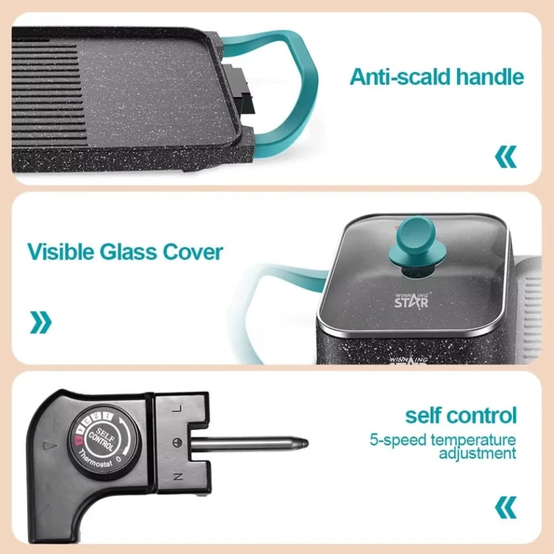 Электросковородка-гриль Winning Star ST-9814 Электросковородка-гриль Winning Star ST-9814