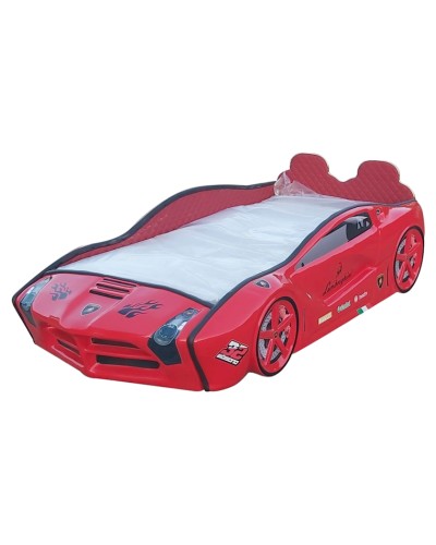 Çarpayı FULL 3D Lamborghini, 110x190 sm, qırmızı