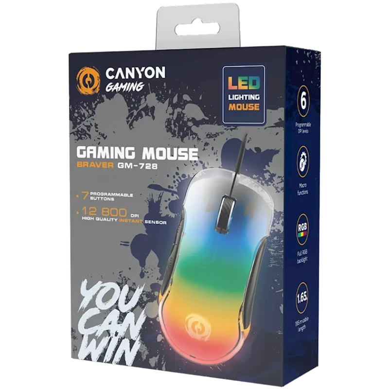 Мышь Canyon Braver GM-728 Optical Crystal (CND-SGM728)