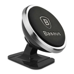 Avtomobil üçün telefon tutucusu Baseus 360-degree Rotation Magnetic Mount Holder, gümüşü