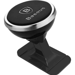 Avtomobil üçün telefon tutucusu Baseus 360-degree Rotation Magnetic Mount Holder, gümüşü
