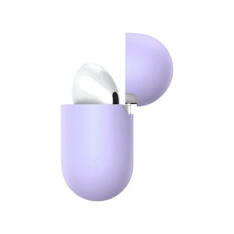 Чехол для наушников Baseus Super Thin Silica Gel Case для Apple AirPods Pro, Purple Чехол для наушников Baseus Super Thin Silica Gel Case для Apple AirPods Pro, Purple