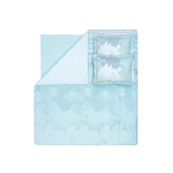 Комплект постельного белья Yataş Dena, пододеяльник 200x220 см, простыня 240x260 см, 2 наволочки 50x70 см, двуспальный, хлопок, голубой
