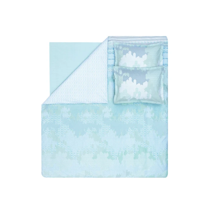 Комплект постельного белья Yataş Dena, пододеяльник 200x220 см, простыня 240x260 см, 2 наволочки 50x70 см, двуспальный, хлопок, голубой