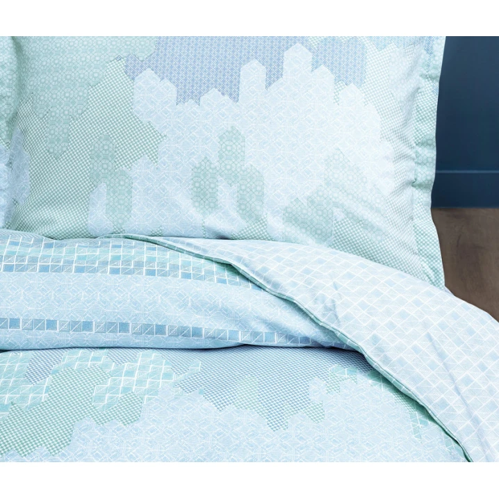 Комплект постельного белья Yataş Dena, пододеяльник 200x220 см, простыня 240x260 см, 2 наволочки 50x70 см, двуспальный, хлопок, голубой