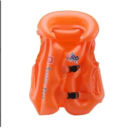 Üzgüçülük jileti CAP03_1-2, vinil, narıncı, 3-6 yaş