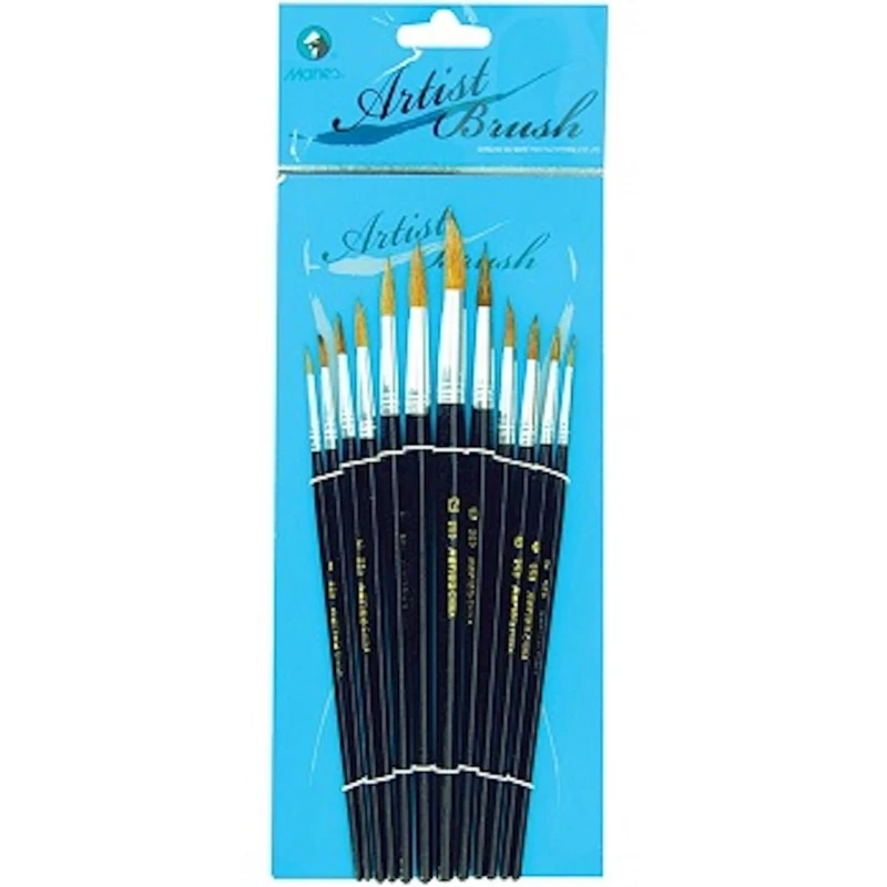 Набор кистей Maries MS-256, круглая, 12 шт Набор кистей Maries MS-256, круглая, 12 шт