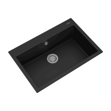 Mətbəx çanağı K003B, 22 sm, qara