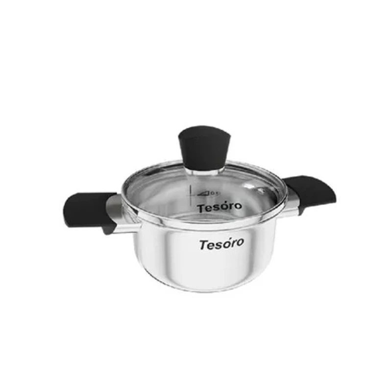 Кастрюля NMP Tesoro Siena, нержавеющая сталь, серебристая, 1 л