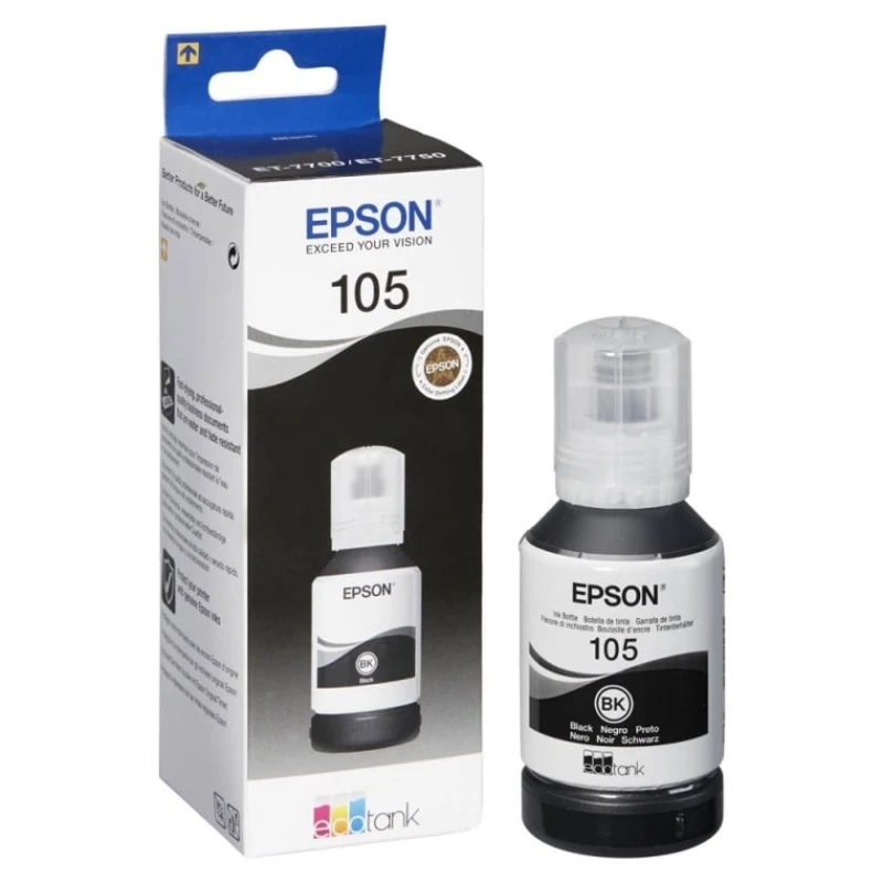 Контейнер с чернилами Epson 105 EcoTank Black Ink Bottle (C13T00Q140)