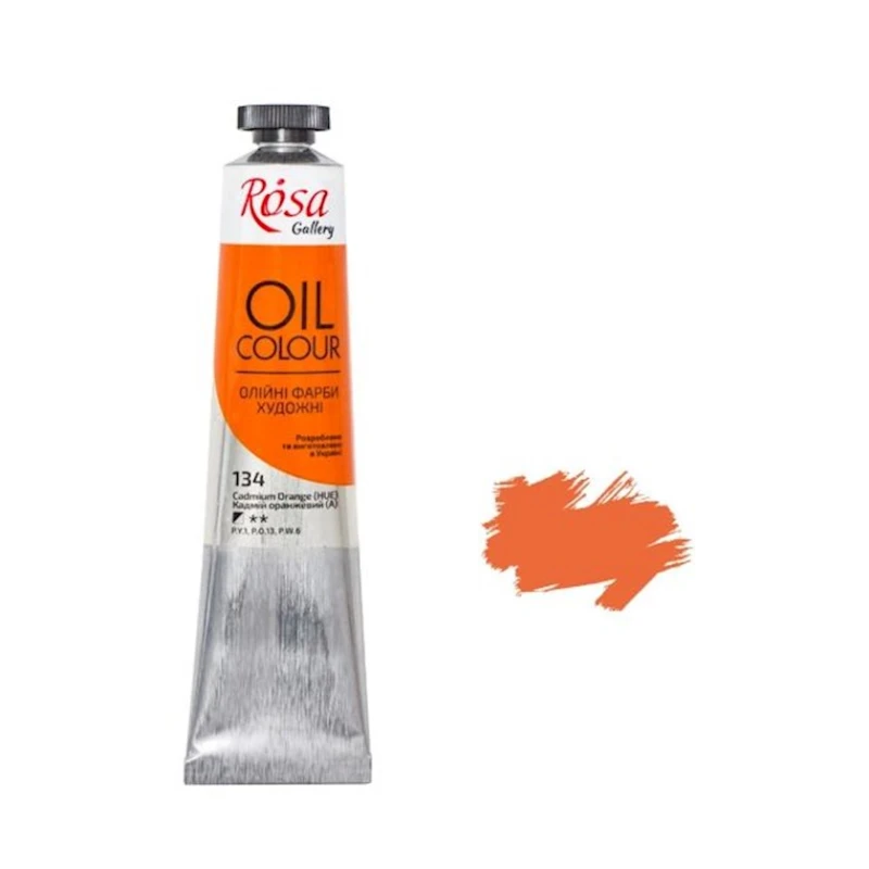 Масляная краска Rosa Gallery 134 кадмий оранжевый А, 45 мл Масляная краска Rosa Gallery 134 кадмий оранжевый А, 45 мл