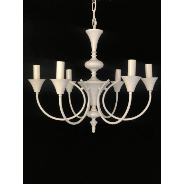 Люстра подвесная Şəms Aydınlatma 85024-6, 6xE14, белый глянец, металл, размер 55x70 см - 8133-6 WT Люстра подвесная Şəms Aydınlatma 85024-6, 6xE14, белый глянец, металл, размер 55x70 см - 8133-6 WT