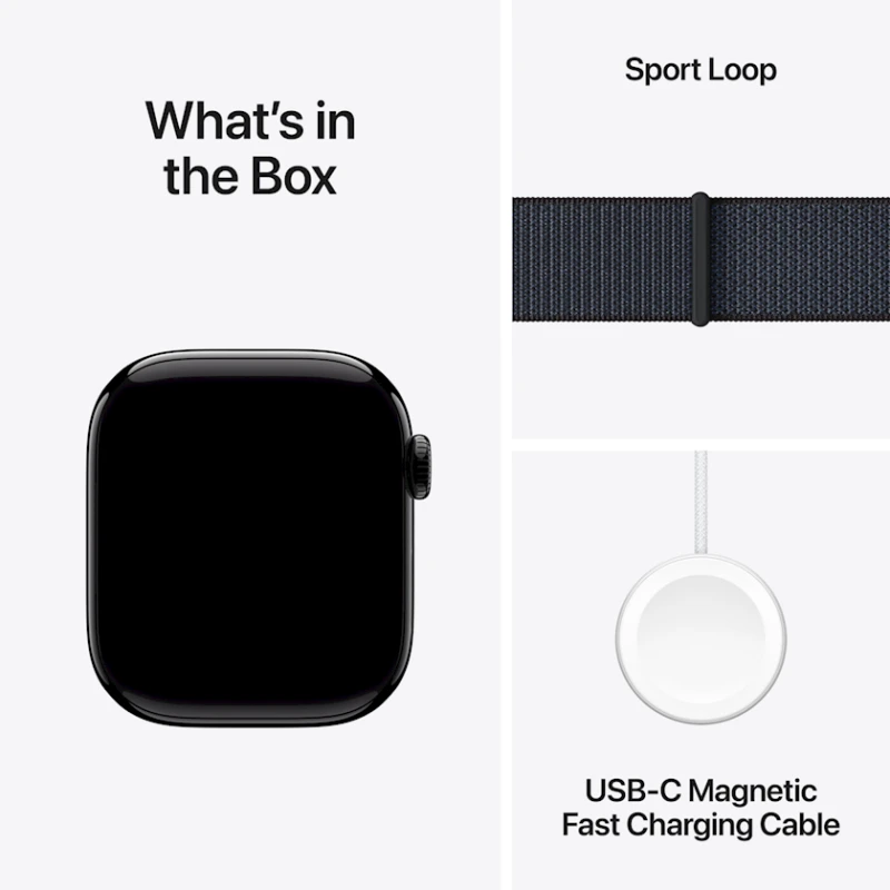 Ağıllı saat Apple Watch Series 10 GPS 46mm Jet Black Aluminium Case with Ink Sport Loop (Rəsmi zəmanət)