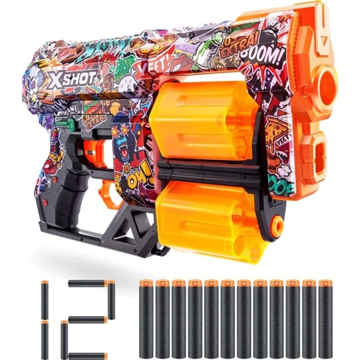 Бластер Zuru Zuru X-Shot Skins Dread Sketch 36517H Бластер Zuru Zuru X-Shot Skins Dread Sketch 36517H