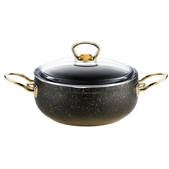 Кастрюля Öncü Gold Karnıyarık SAAS-ONQZG28M4, гранит, черная, 28 см Кастрюля Öncü Gold Karnıyarık SAAS-ONQZG28M4, гранит, черная, 28 см