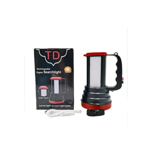 Фонарь F35-ag-353, пластик, черный/красный, 20.5x7x15 см