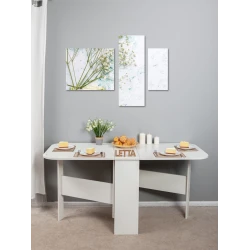 Обеденный стол, белый, ЛДСП, 160x75x75 см Обеденный стол, белый, ЛДСП, 160x75x75 см