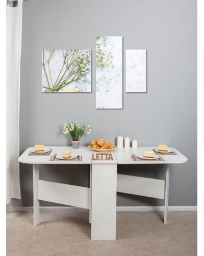 Nahar masası Letta, ağ, LDSP, 160x75x75 sm