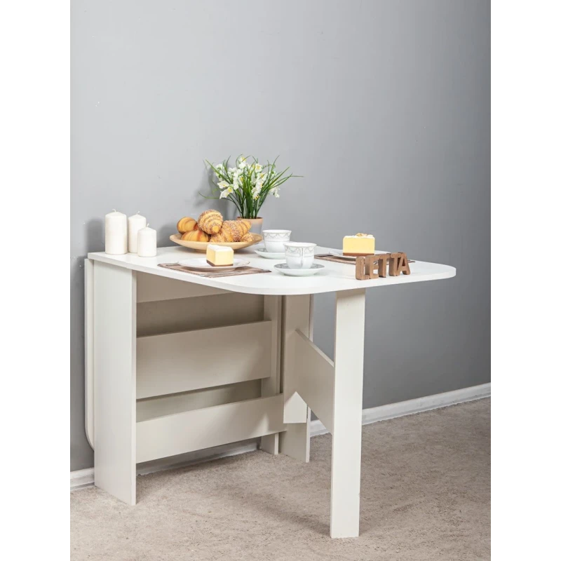 Обеденный стол, белый, ЛДСП, 160x75x75 см Обеденный стол, белый, ЛДСП, 160x75x75 см