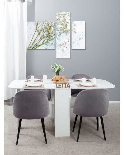 Nahar masası Letta, ağ, LDSP, 160x75x75 sm