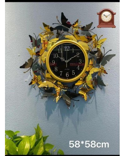 Divar saatı Kəpənək 6240_wallclockbutterfly, metal, 58x58 sm