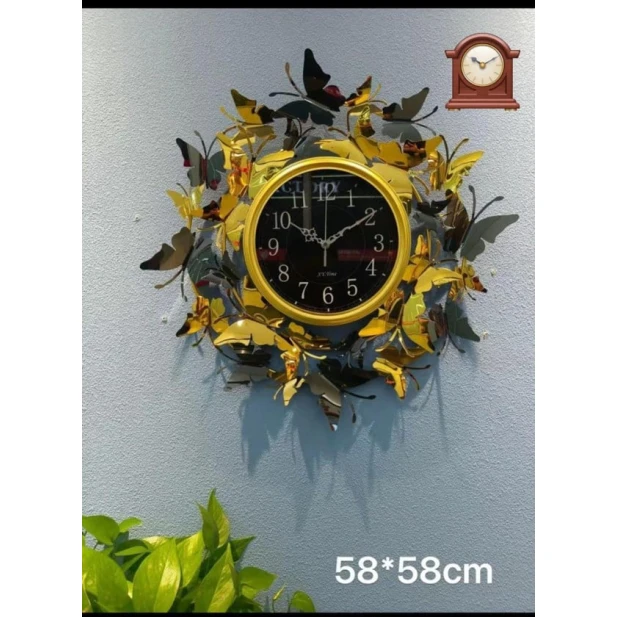 Настенные часы Бабочка 6240_wallclockbutterfly, металл, 58x58 см