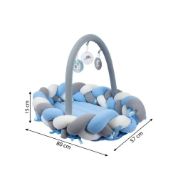 Körpələr üçün döşək SeviBebe 3 in 1 Multifunctional Braided Bed Bumper Blue Körpələr üçün döşək SeviBebe 3 in 1 Multifunctional Braided Bed Bumper Blue