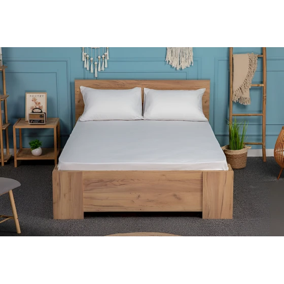 Yataq dəsti Pima Cotton ZZ-ZZ-0155, mələfə 100х200 sm, yastıq üzü 50х70 sm, birnəfərlik, pambıq, ağ Yataq dəsti Pima Cotton ZZ-ZZ-0155, mələfə 100х200 sm, yastıq üzü 50х70 sm, birnəfərlik, pambıq, ağ