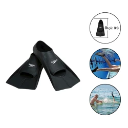 Ласты для плавания Speedo 2115 XS, ПВХ, черные Ласты для плавания Speedo 2115 XS, ПВХ, черные