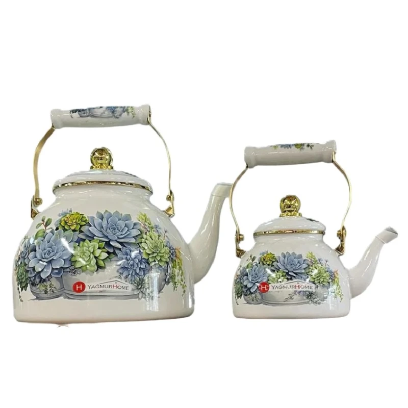 Çaydan dəsti, paslanmayan polad, ağ 3.5/1 l