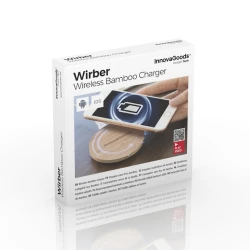 Беспроводное зарядное устройство InnovaGoods Bamboo Wireless Charger, White