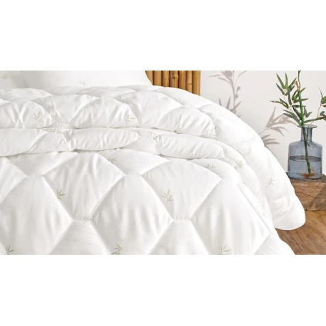 Одеяло Yataş Nuevo Bambu 155x215 см, односпальное, бамбук/cиликонизированное волокно, белое Одеяло Yataş Nuevo Bambu 155x215 см, односпальное, бамбук/cиликонизированное волокно, белое