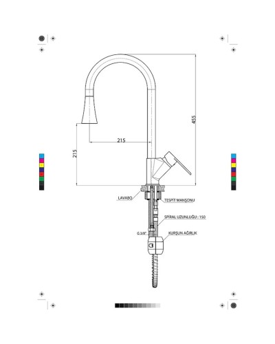 Qarışdırıcı kran çanaq üçün GPD Atros MES65 Chromic