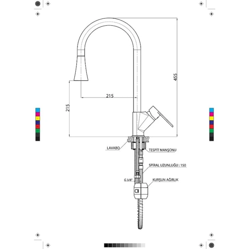 Смеситель для мойки GPD Atros MES65 Chromic