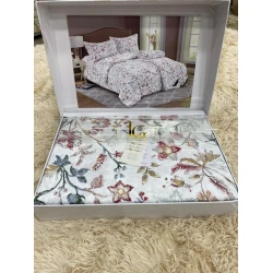 Комплект постельного белья MiraNova LQ-068, пододеяльник 200×230 см, простыня 245×250 см, наволочки 50×70 см, евро, сатин, разноцветный