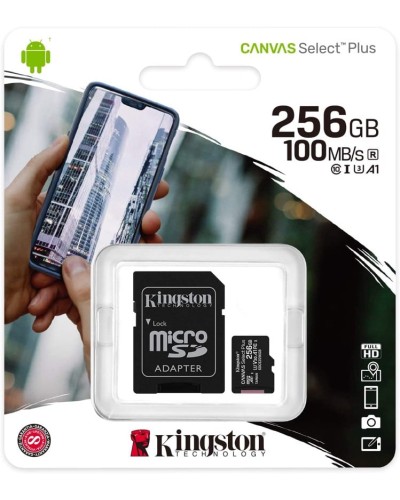 Yaddaş kartı Kingston Canvas Select Plus 256GB microSDXC Class 10