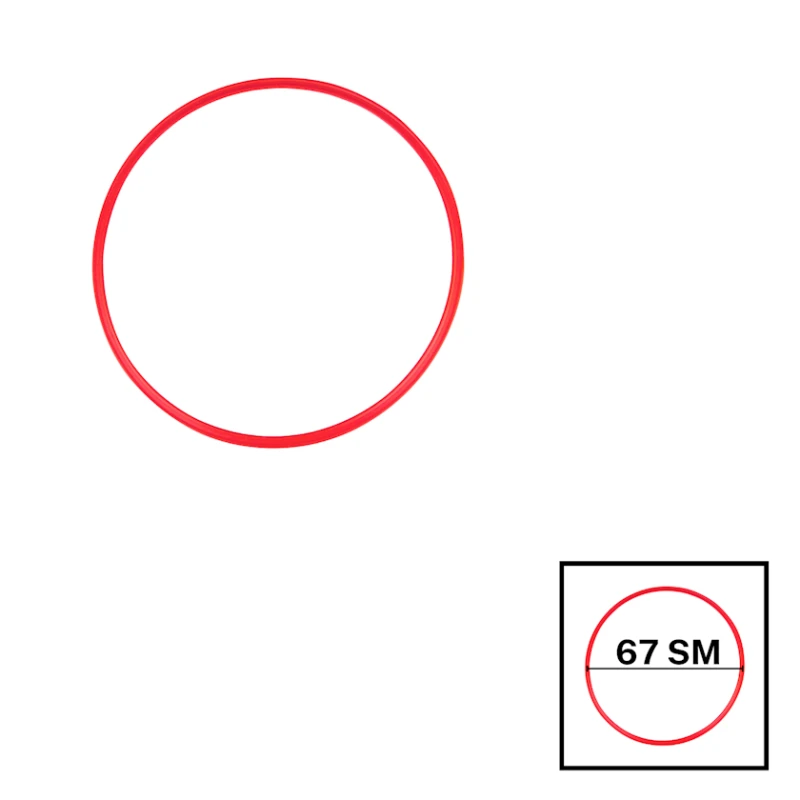 Гимнастический обруч Hula Hoop, 67 см, красный