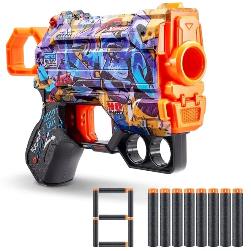Бластер Zuru X-Shot Skins Menace Spray Tag, 8 дротиков, 8+, разноцветный