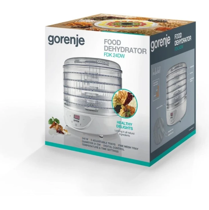 Сушилка для фруктов Gorenje, белая, 24DW Сушилка для фруктов Gorenje, белая, 24DW