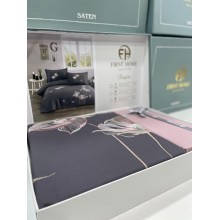 Yataq dəsti First Home FS-550, yorğan üzü 200x220 sm, mələfə 240x260 sm, yastıq üzləri 50x70 sm, satin, rəngbərəng