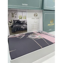 Комплект постельного белья First Home FS-550, пододеяльник 200х220 см, простыня 240х260 см, наволочки 50х70 см, сатин, разноцветный