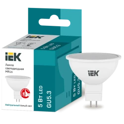 Светодиодная лампа IEK MR16 GU5.3 5W 4000K