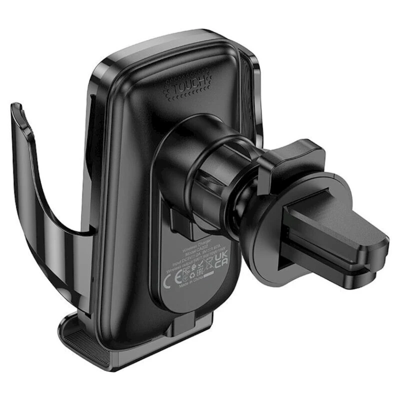 Автомобильный держатель Hoco CA202 Enlightener Wireless Charging 15W Black Автомобильный держатель Hoco CA202 Enlightener Wireless Charging 15W Black