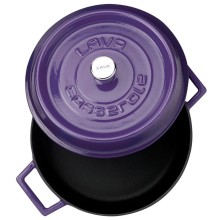 Qazan Lava Multi-Purpose, çuqun, tünd bənovşəyi, 28 sm, 3.5 l