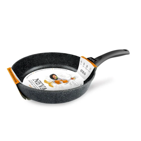 Сковородка Нева Металл Granite, 26 см, алюминий, черная Сковородка Нева Металл Granite, 26 см, алюминий, черная