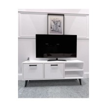 TV üçün tumba Ev Plus Reyn, LDSP, ağ, 160x48x29 sm